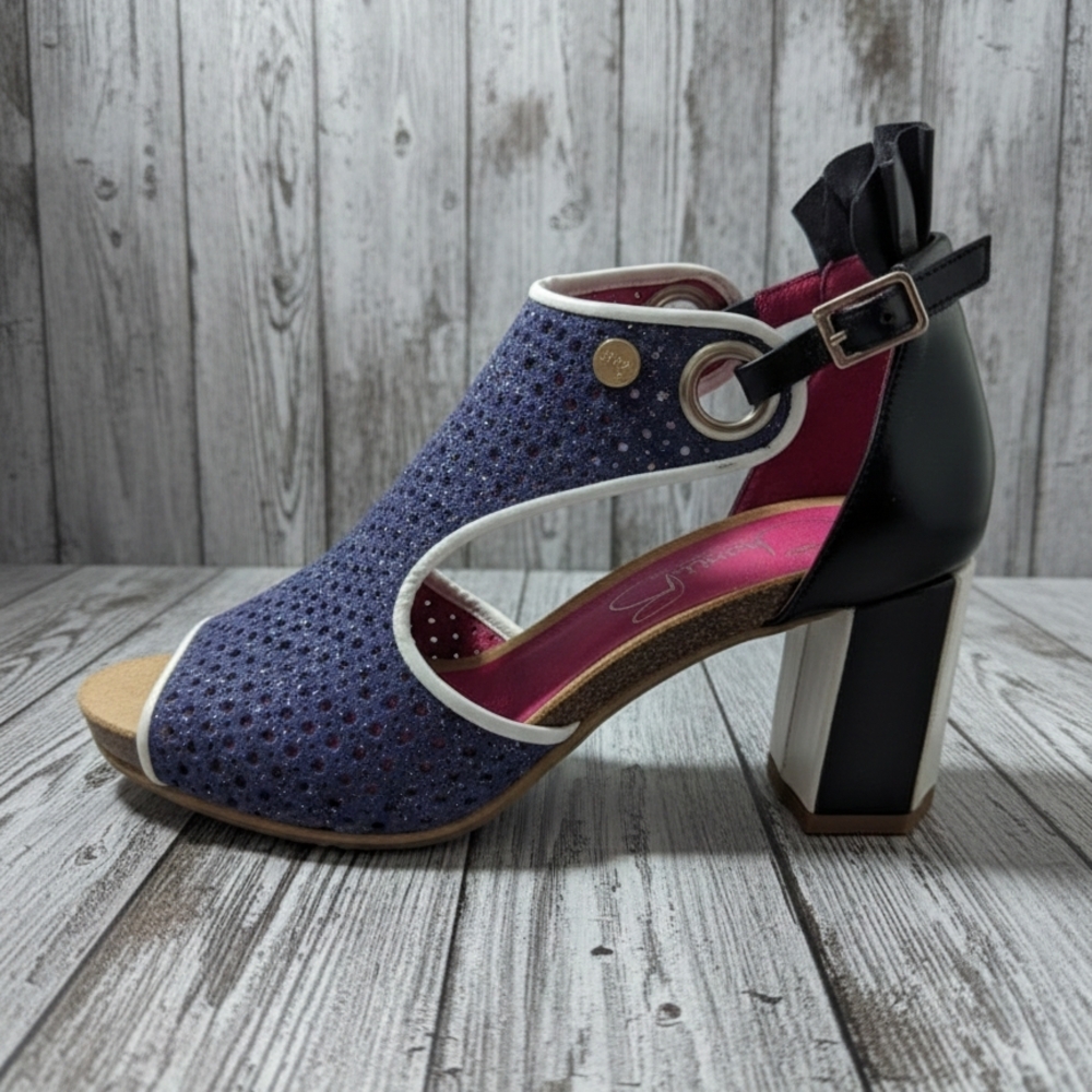 ✨ Chanii B “Cosmos” Sandal – Navy/Denim – NWOT ✨